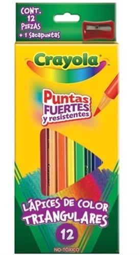 LAPICES DE COLORES CRAYOLA CM-12L 1 CAJA CON 12 PIEZAS-CRAYOLA