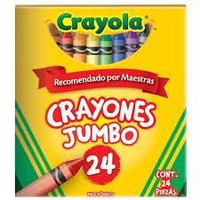 CRAYONES JUMBO CRAYOLA COLOR SURTIDO CAJA CON 24 PIEZAS-CRAYOLA