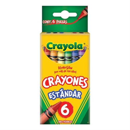 CRAYONES CRAYOLA COLOR SURTIDO CAJA CON 6 PIEZAS-CRAYOLA