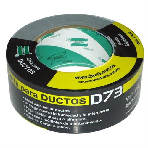 CINTA ADHESIVA PARA DUCTO DEVEK D73 COLOR PLATA DE 48 MM X 50 M 1 PIEZA-DEVEK