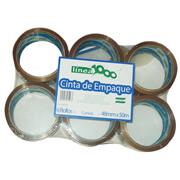 CINTA ADHESIVA EMPAQUE TRANSPARENTE DEVEK 1000 DE 48 MM X 150 M BLISTER CON 6 PZAS-DEVEK