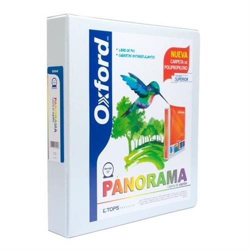 CARPETA DE VINIL PANORAMICA ARILLO EN O DE 0.5´´ BLANCA OXFORD PANORAMA 1 PZA-ESSELTE