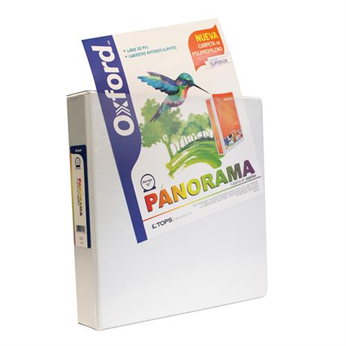 CARPETA DE VINIL PANORAMICA ARILLO EN O DE 1.5´´ BLANCA OXFORD PANORAMA 1 PZA-ESSELTE