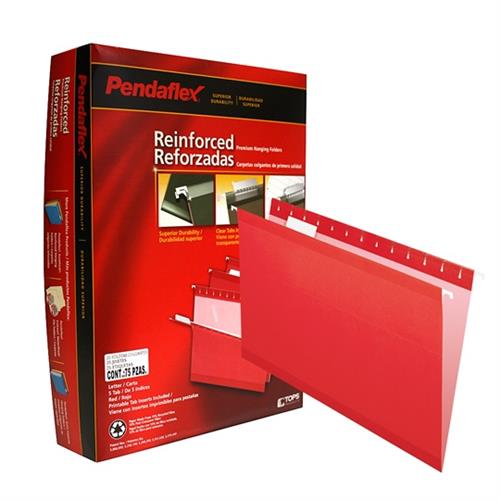 FOLDER COLGANTE PENDAFLEX 4152RED TAMAÑO CARTA 1 PAQUETE CON 25 PIEZAS-ESSELTE