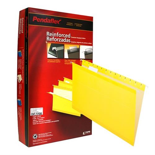 FOLDER COLGANTE PENDAFLEX 4153YEL TAMAÑO OFICIO 1 PAQUETE CON 25 PIEZAS-ESSELTE