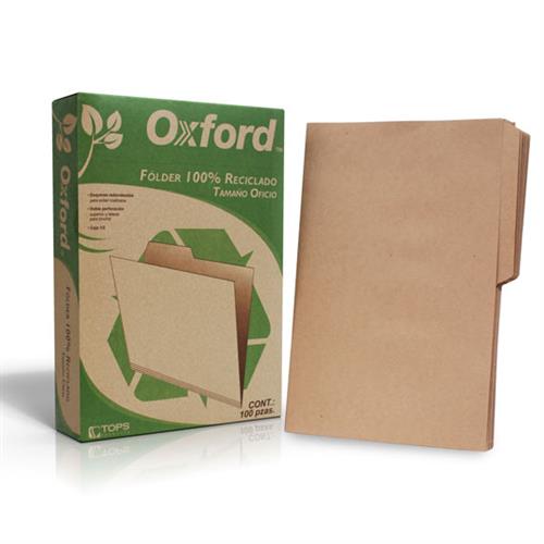 FOLDER OXFORD M756 1/2 TAMAÑO OFICIO 1 PAQUETE C/100 PZS-ESSELTE