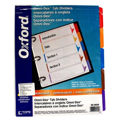 SEPARADOR OXFORD 200050 CON 5 DIVISIONES-ESSELTE