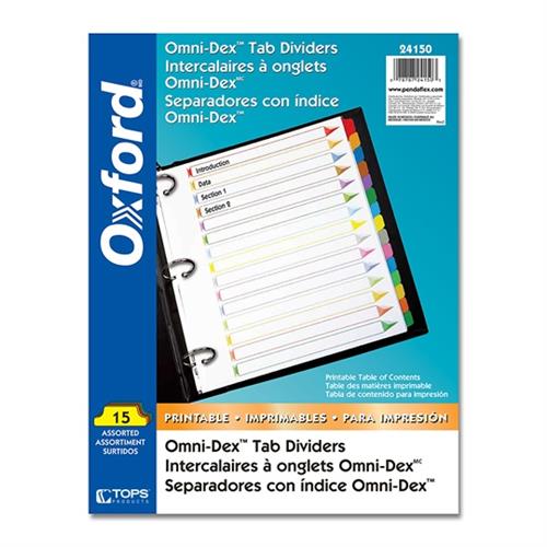 SEPARADOR OXFORD 24150 CON 15 DIVISIONES-ESSELTE