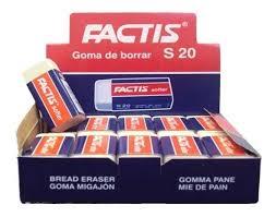 GOMA BLANCA FACTIS S20 DE MIGAJON 1 CAJA CON 20 PIEZAS-FACTIS