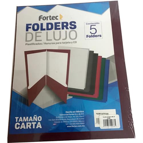 FOLDER FORTEC EL-3006 TAMAÑO CARTA 1 PAQUETE CON 5 PIEZAS-FORTEC