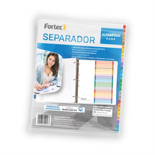 SEPARADOR FORTEC 6211 CON ALFABETICO A-Z-FORTEC