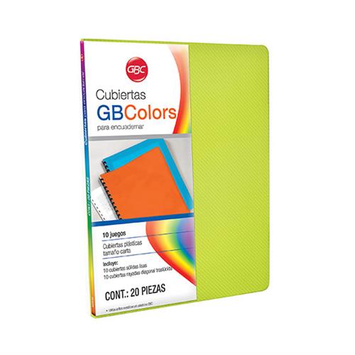 CUBIERTAS GBC GBCOLOR P3277 TAMAÑO CARTA 1 PAQUETE CON 20 PIEZAS-GBC