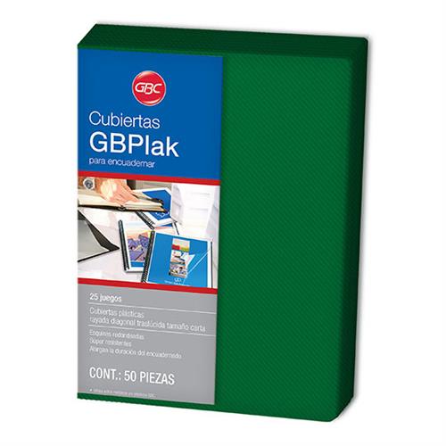 CUBIERTAS GBC GBPLAK P3552 TAMAÑO CARTA 1 PIEZA CON 50 PIEZAS-GBC