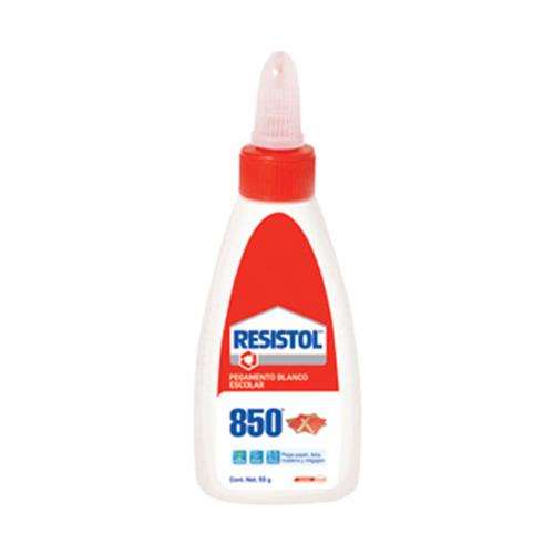 PEGAMENTO LIQUIDO HENKEL RESISTOL 850 COLOR BLANCO 55 GR-HENKEL