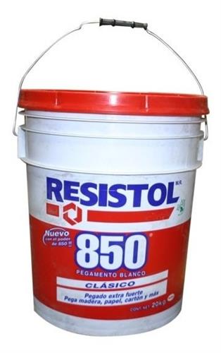 PEGAMENTO LIQUIDO HENKEL RESISTOL 850 COLOR BLANCO 20 KG-HENKEL