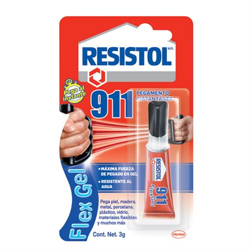 PEGAMENTO LIQUIDO HENKEL RESISTOL 911 COLOR TRANSPARENTE 3 GR.-HENKEL