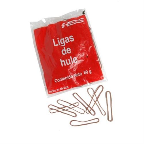 LIGAS DE HULE NATURAL HERCULES NO. 18 COLOR BEIGE 1 BOLSA CON 80 GR-HERCULES