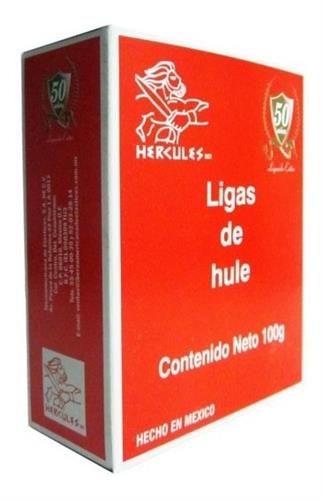 LIGAS DE HULE NATURAL HERCULES NO. 33 COLOR BEIGE 1 PAQUETE CON 100 GR-HERCULES