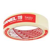 CINTA ADHESIVA MASKING TAPE JANEL 110 PLUS COLOR BLANCA DE 24 MM X 50 M 1 PZA-JANEL