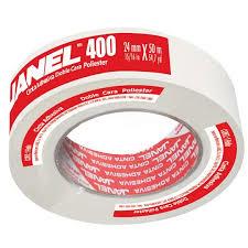 CINTA ADHESIVA DOBLE CAPA DE POLIESTER JANEL 400 COLOR BLANCO DE 24 MM X 50 M 1 PZA-JANEL