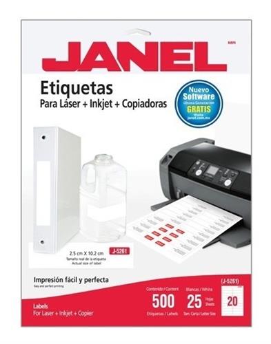 ETIQUETAS BLANCAS JANEL J-5261 DE 2.5X10.2 CM 1 PAQUETE-JANEL