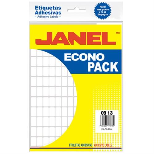 ETIQUETAS BLANCAS JANEL NO.1 DE 9X13 MM 1 PAQUETE-JANEL