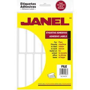 ETIQUETAS BLANCAS JANEL NO. 20 DE 20X105 MM 1 PAQUETE-JANEL