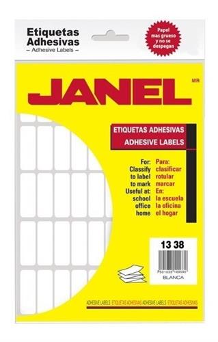 ETIQUETAS BLANCAS JANEL NO. 6 DE 13X38 MM 1 PAQUETE-JANEL