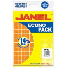 ETIQUETAS NARANJA JANEL E169 DE 9X13 MM 1 PAQUETE-JANEL