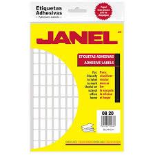 ETIQUETAS BLANCAS JANEL NO. 4 DE 8X20 MM 1 PAQUETE-JANEL