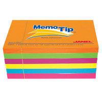 NOTA ADHESIVA REMOVIBLE JANEL MEMOTIP COLORES NEON FORMA RECTANGULAR 100 HOJAS-JANEL