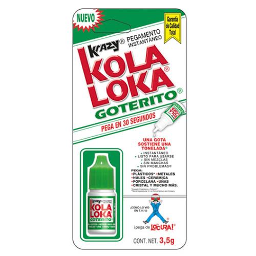 PEGAMENTO INSTANTANEO KOLA LOKA GOTERITO COLOR TRANSPARENTE 3.5 GR-KOLA LOKA