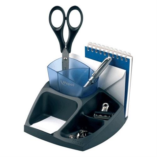 ORGANIZADOR DE ESCRITORIO MAPED DE PLASTICO NEGRO C/6 COMPARTIMIENTOS 1 PZA-MAPED