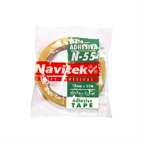 CINTA ADHESIVA CORTE FACIL NAVITEK N-55 TRANSPARENTE DE 18 MM X 65 M 1 PZA-NAVITEK