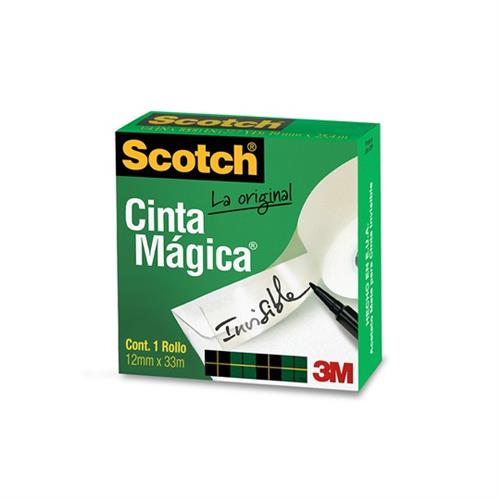 CINTA ADHESIVA MAGICA SCOTCH 810 DE 12 MM X 33 M 1 PZA-3M