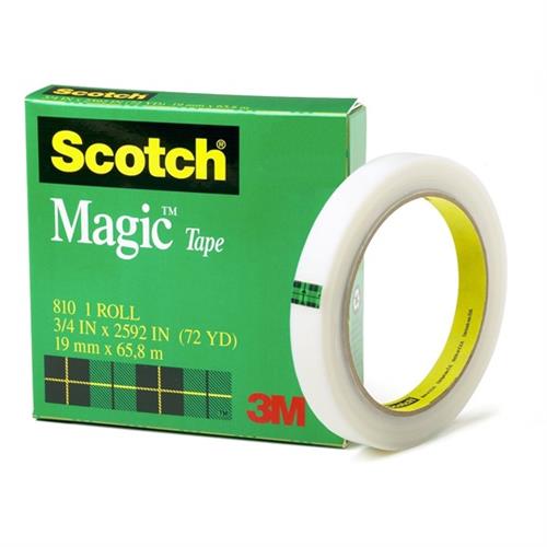 CINTA ADHESIVA MAGICA SCOTCH 810 DE 18 MM X 65 M 1 PZA-3M