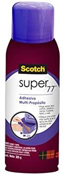 ADHESIVO EN AEROSOL SCOTCH SUPER 77 TRANSPARENTE DE ALTA ADHESION 305 GR 1 PIEZA-3M