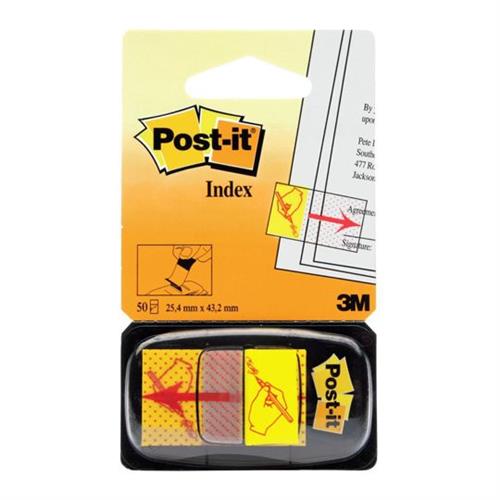 BANDERITAS POST-IT FIRME AQUI COLOR AMARILLO 50 BANDERITAS-3M