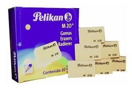 GOMA BEIGE PELIKAN M20 DE MIGAJON 1 CAJA CON 20 PIEZAS-PELIKAN