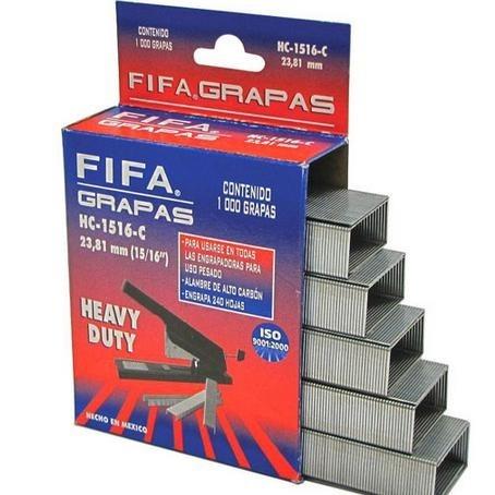 GRAPA DE USO PESADO PILOT FIFA HC1516 CAJA CON 1000 GRAPAS-PILOT