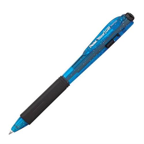 BOLIGRAFO PENTEL WOOW! GEL K437CR AZUL PUNTO MEDIANO 0.7MM BARRIL TRIANGULAR 1 PZA-PENTEL