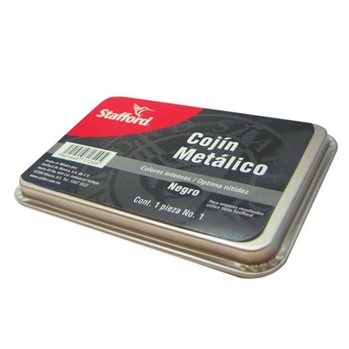 COJIN PARA SELLO STAFFORD NEGRO TAMAÑO MEDIANO 7 X 11CM 1 PIEZA-STAFFORD