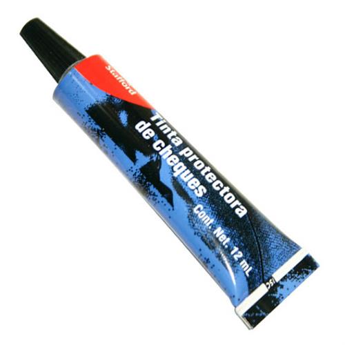 TINTA PARA CHEQUES AZUL STAFFORD CONTENIDO 12 ML 1 PIEZA-STAFFORD