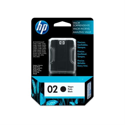 CARTUCHO DE TINTA HP 02 NEGRO ORIGINAL C8721W-HP