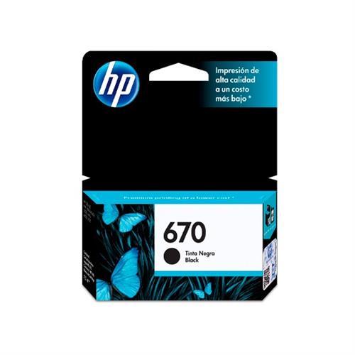 CARTUCHO DE TINTA HP 670 NEGRO ORIGINAL CZ113AL-HP