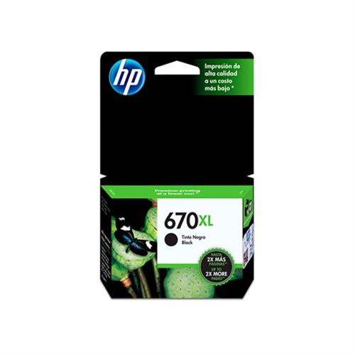 CARTUCHO DE TINTA HP 670XL NEGRO ORIGINAL CZ117AL-HP