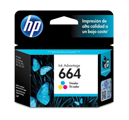 CARTUCHO DE TINTA HP 664 TRICOLOR ORIGINAL F6V28AL-HP