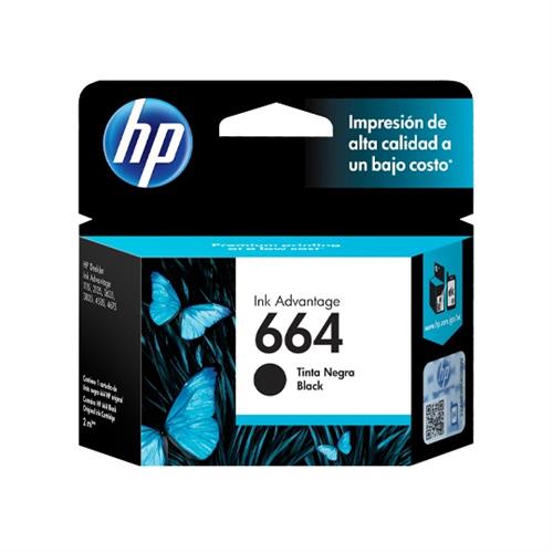 CARTUCHO DE TINTA HP 664 NEGRO ORIGINAL F6V29AL-HP