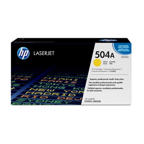 CARTUCHO DE TONER HP 504A AMARILLO LASERJET ORIGINAL CE252A-HP