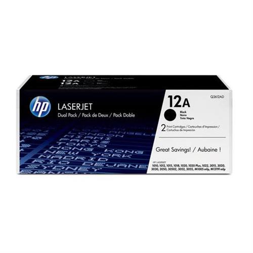 CARTUCHO DE TONERDUAL PACK HP 12A NEGRO LASERJET ORIGINAL Q2612AD-HP